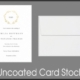 Uncoated card stock invitation and envelope