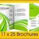 Green abstract wave brochure mockup set