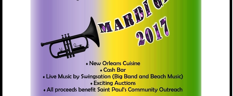 Mardi Gras 2017 big band event poster