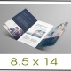 8.5 x 14 tri-fold brochure mockup