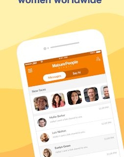 Dating app interface showing profiles and messages