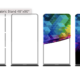 Tension fabric display stand with colorful geometric print
