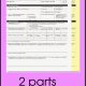 Two-part 8.5x11 employment application form