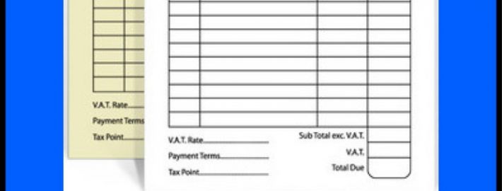 Two-part invoice pads 8.5 x 5.5