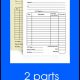 Two-part invoice pads 8.5 x 5.5