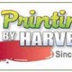 Printing by Harvey logo with spilled red ink