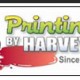 Printing by Harvey logo with spilled paint