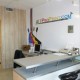 Print shop reception area with printers