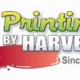 Printing by Harvey logo with red ink spill