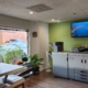 Print shop interior with large copier