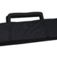 Black padded rectangular carrying case with handle