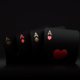 Four poker aces with chips and dice