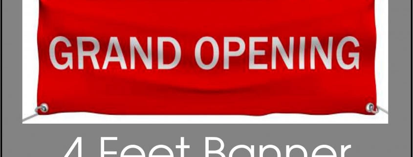 Red Grand Opening banner