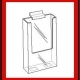 Clear plastic brochure display holder