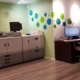 Large office copiers and computer workstation