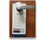 Do not disturb sign hanging on door handle