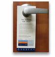 Do not disturb sign hanging on door handle