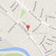 Map with red pin on San Fernando Road