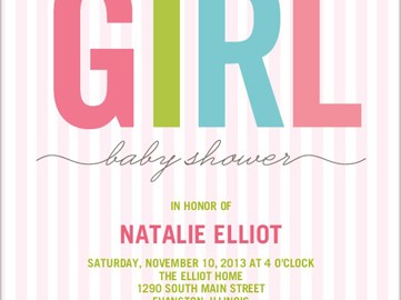 It's a girl baby shower invitation