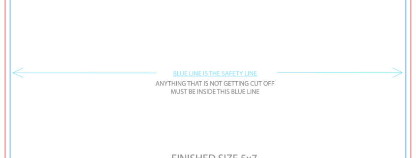 5x7 print template with bleed guides