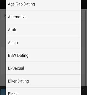 Mobile app listing dating site categories