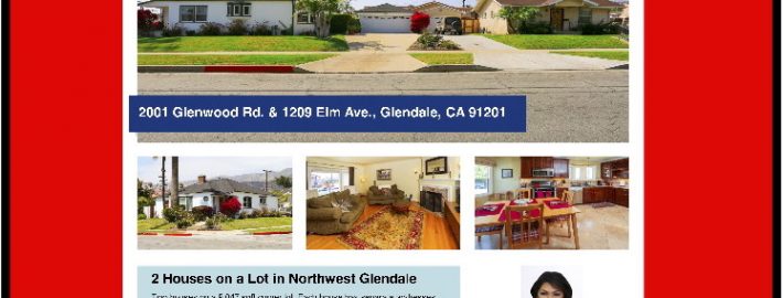 Real estate flyer with house photos