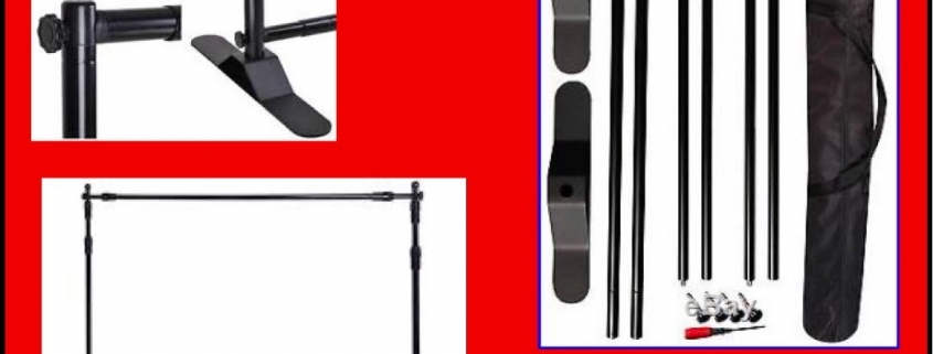 Adjustable photography backdrop support stand kit