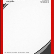 Red bordered business letterhead template