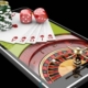 Smartphone displaying casino roulette, cards, chips