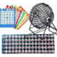 Bingo set with cage, balls, and cards