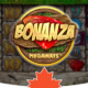 Bonanza Megaways slot game logo over reels