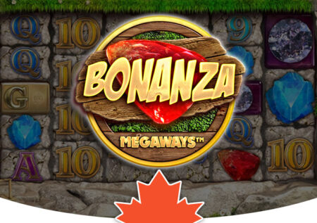 Bonanza Megaways slot game logo over reels