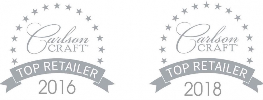 Carlson Craft top retailer 2016 and 2018 badges