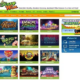 Bright cartoon casino games website homepage