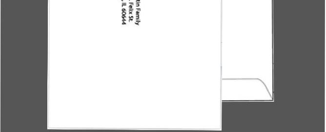 Small booklet or catalog envelopes on gray background