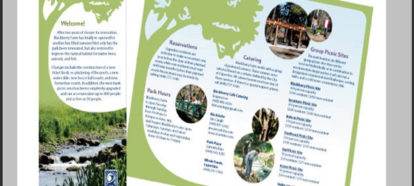 Blackberry Farm brochure with nature imagery