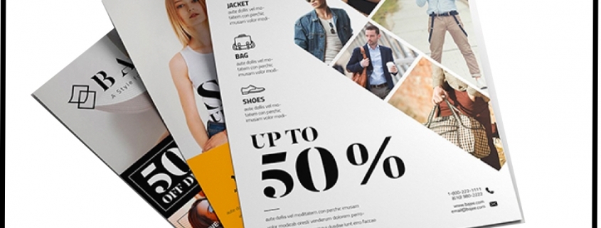 Fashion sale flyers with up to 50% off