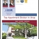 Real estate flyer showing apartment building