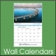Wall calendar with bridge photo
