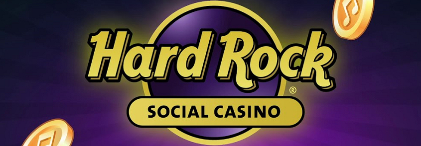 Hard Rock Social Casino logo with coins