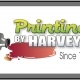 Printing by Harvey logo with spilled red ink
