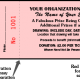 Pink raffle ticket with tear-off stub