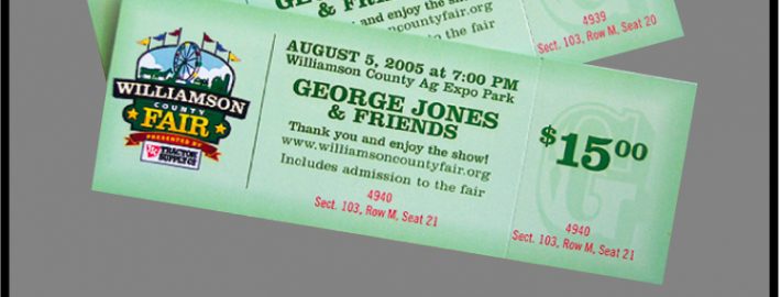 Two green fair concert tickets, $15 each