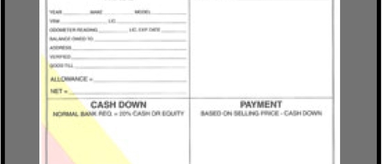 Three-part blank invoice form on gray background