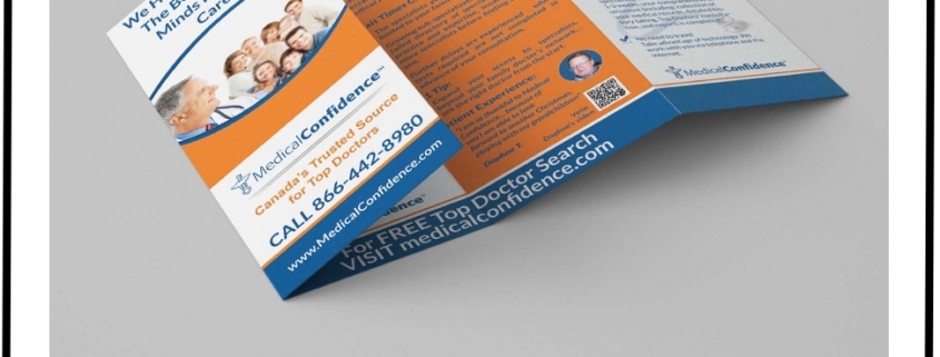 8.5x14 unfolded medical tri-fold brochure