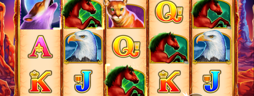 Wolf Gold slot game with animal symbols