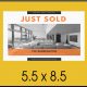Just Sold modern condo living room postcard