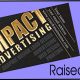 Black business card with gold raised foil