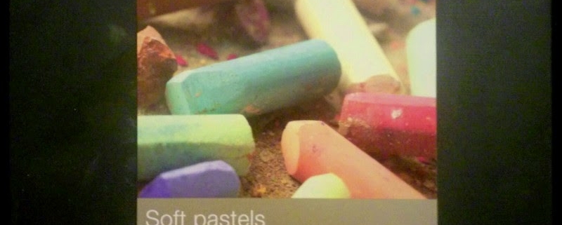 Box of colorful soft pastel sticks