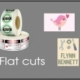 Labels on rolls and flat-cut samples